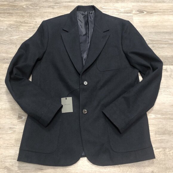 NEW Emile Lafaurie Mens SZ 50 Navy Blue Blazer Notch Lapel Wool Blend Coat‎ NWT - Picture 1 of 8